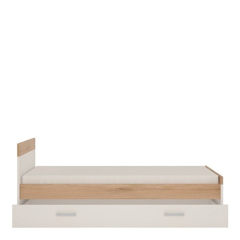 4KIDS Single bed with under drawer with opalino handles
